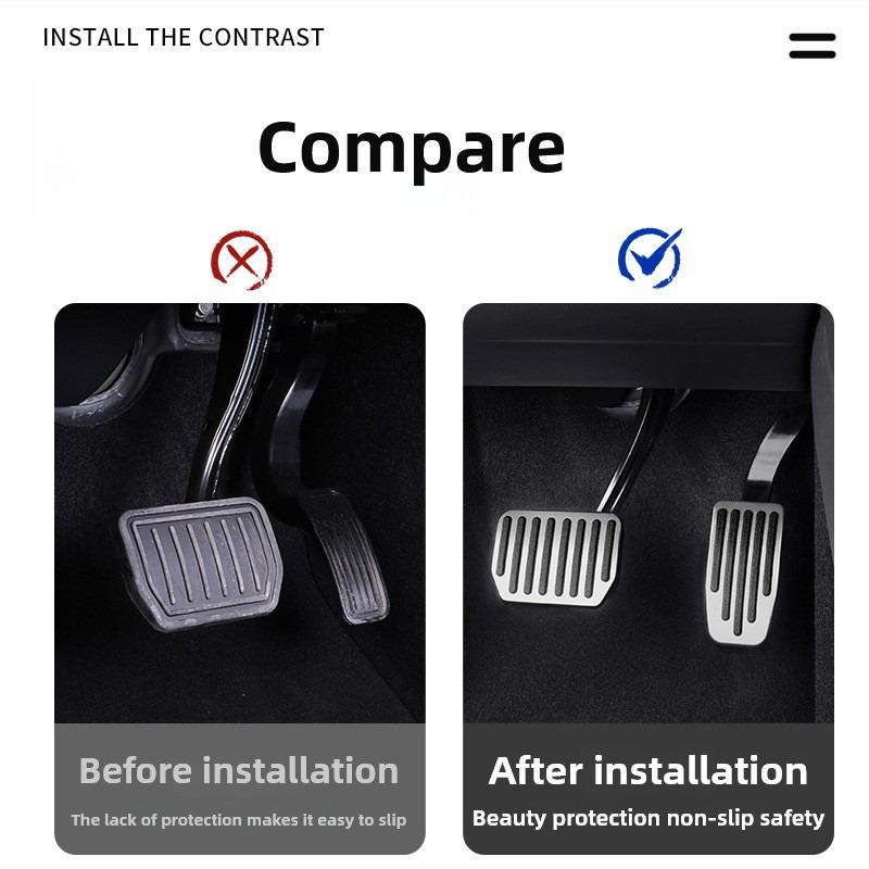For Tesla Model 3 Y Highland Juniper 2025 2026 Foot Pedal Cover Accelerator Gas Fuel Pedal Brake Cover Aluminum Alloy Parts