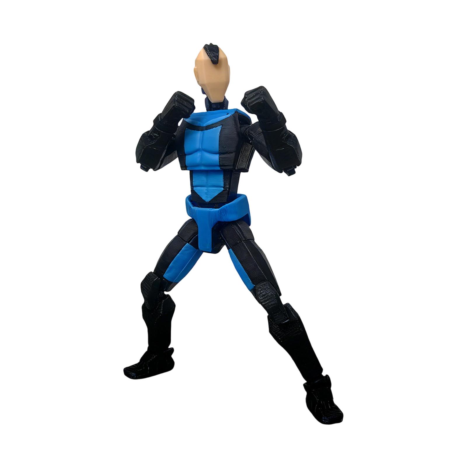 

Модель Action Figure, надрукована на 3D-принтері З *Незламний*, з повністю рухомими суглобами. Ця колекційна іграшка має дуже реалістичний вигляд One Size