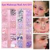 12 Grids Mix Styles Nail Charms Shiny Rhinestones 3D Butterfly Nail Art Decor Pearl Sweet Bow Flower Nail Ornaments DIY
