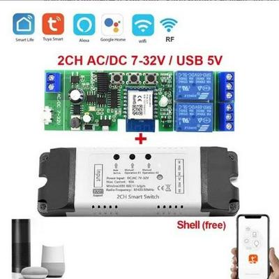 Tuya WiFi Smart Schaltermodul - Ein-, Zwei-, Vierfach-Wege, Momentary, Selbstverriegelnd, Verriegelung, Sprachsteuerung.