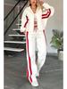 2024 Y2K Striped Zipper Jacket & Casual Sportswear Set for Women