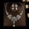 Korean Bridal Necklace & Earrings Set - Wedding Jewelry & Accessories