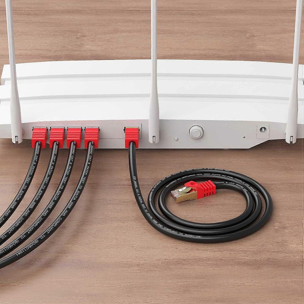 2025 Latest Model 50ft Outdoor Cat6 Ethernet Cable - 26AWG Heavy-Duty