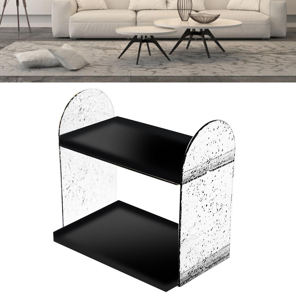 2-stufiger Schreibtischorganizer Doppelschichtiges Aufbewahrungsregal Transparenter Desktop-Ständer Halter für Schreibwaren