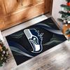 Seattle Seahawks Křišťálový sametový koberec Měkký Anti?Protiskluzová podložka Pohodlný koberec do obývacího pokoje a ložnice
