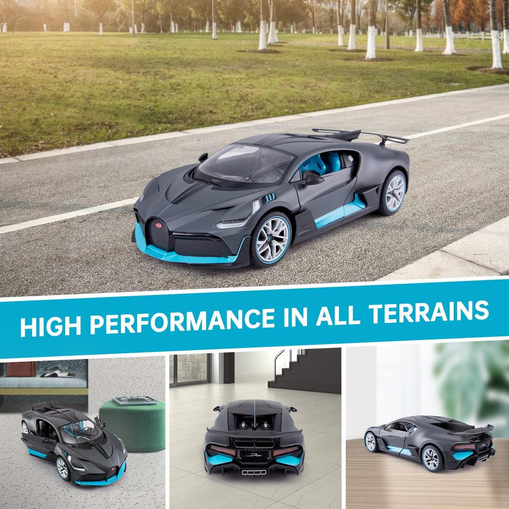 RASTAR Bugatti Divo RC Model Remote Control with LED Doors Can Be Opened and Closed Gray 1/14 Car, Car, Lamp, Manually, 3315.78.8cm,
