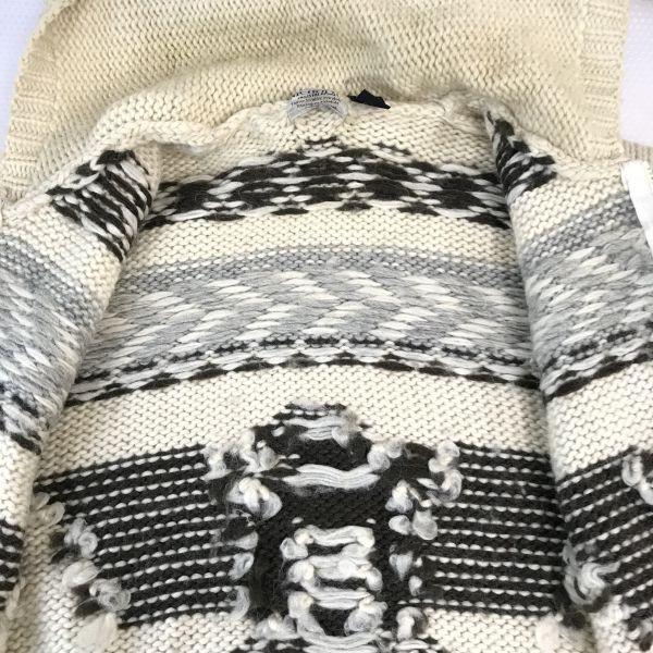 90s Nicholas New Wool Cowichan Zip Knit Parker Men L Beige(USED)