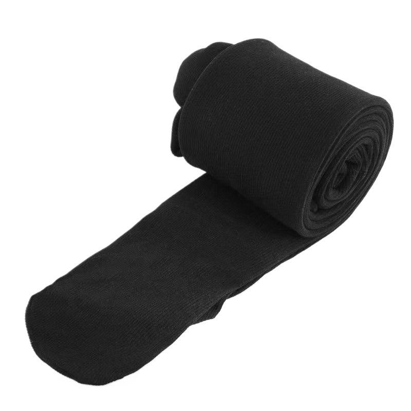 Women's Fleece-Lined Ribbed Cotton Stripe Leggings: Thick High-Waisted Pantyhose for Autumn/Winter, Slimming & Warm.