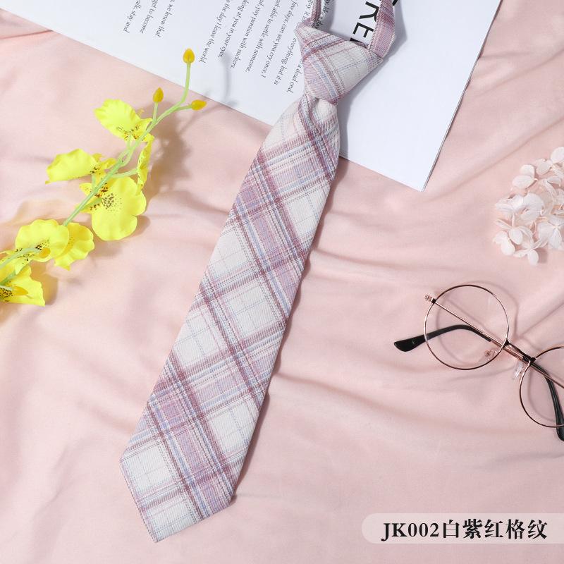 Jk Japanisches Karo Damenkragen Schwarzer Krawattenkragen Seil College-Stil Streamer Schleife Hemd Ins Matrosenanzug