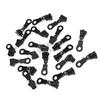 20pcs Metal Alloy Zipper Sliders Size #5 Zip Fastener Repair Replacement Kit (Black)