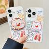 Cute Cartoon Graffiti Puppy Phone Case with Stand for iPhone 16/17 Pro Max