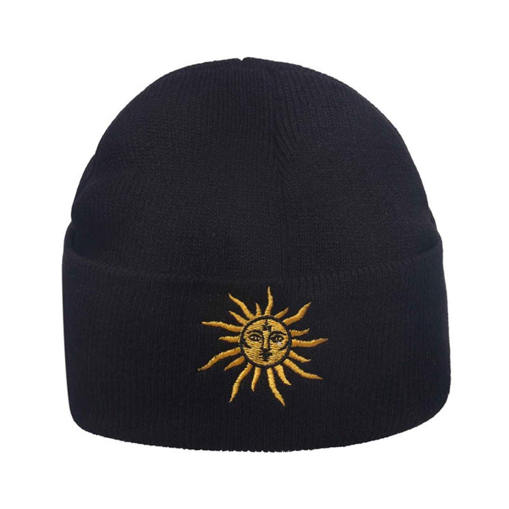 Universal Unisex Couple Woo Couple Wool Hat Cold Hat Embroidery Warm Knitted Hat