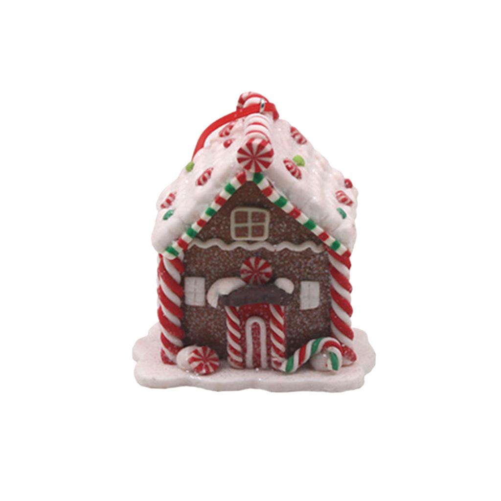 New Christmas Tree Mini House Ornament Cute Bread Style Xmas Decoration Pendant Holiday Gift