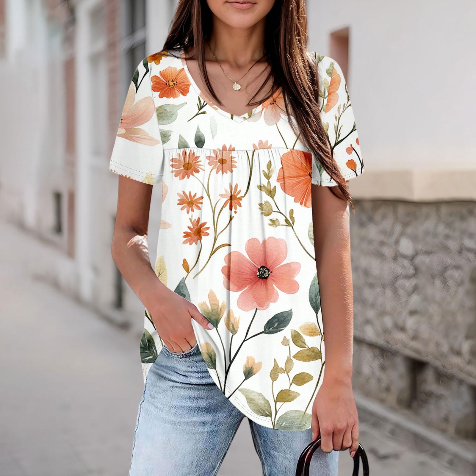 

Женский повседневный топ с V-образным вырезом и короткими рукавами, плиссированный на груди, с короткими рукавами XL белый