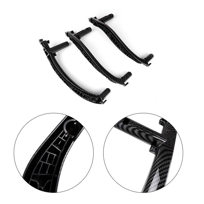 Für BMW X5 X6 F15 F16 2014 2015 2016 2017 Carbon-Textur 3-teilige Ersatzabdeckung für Innenraum-Türgriff-Ziehgriff
