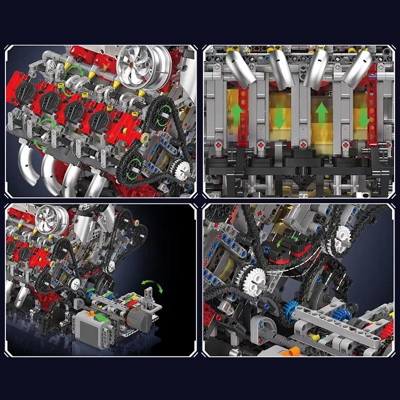 Superior-Grade Mould First-Class King First-Class 10130 High-Standard The Premium-Quality F488 Premium-Quality Supercar Superior-Grade V8 Engine