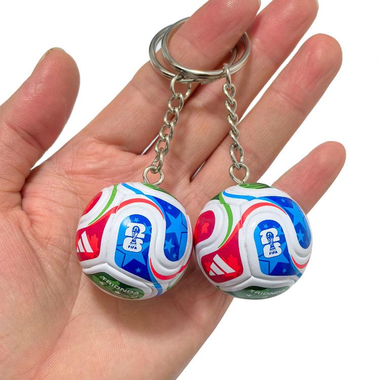 2026 Geometric Soccer Ball Keychain, Football World Cup Key Chain Pendant, Sports Ball Key Chain