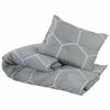 VidaXL Ensemble de housse de couette Gris 140x200 cm Coton 136450