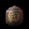 Black Purple Sand Tea Jar Ceramic Sealed Candy Jar Round Ceramic Multifunctional Nut Coffee Bean Medicinal Material Storage Box