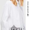 ELLASSAY Women's Lace Hollow French Style Shirt