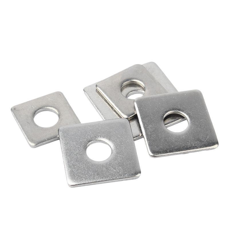 304 Stainless Steel Enlarged Square Flat Washer, Thickened Design, Sizes M3, M5, M8.