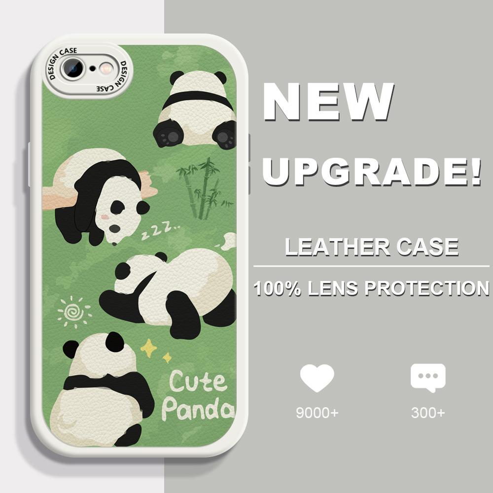 Niedliche Panda-PU-Leder-Handyhülle für Infinix VIVO OPPO Reno Realme Huawei Nova Honor Smartphone-Hülle