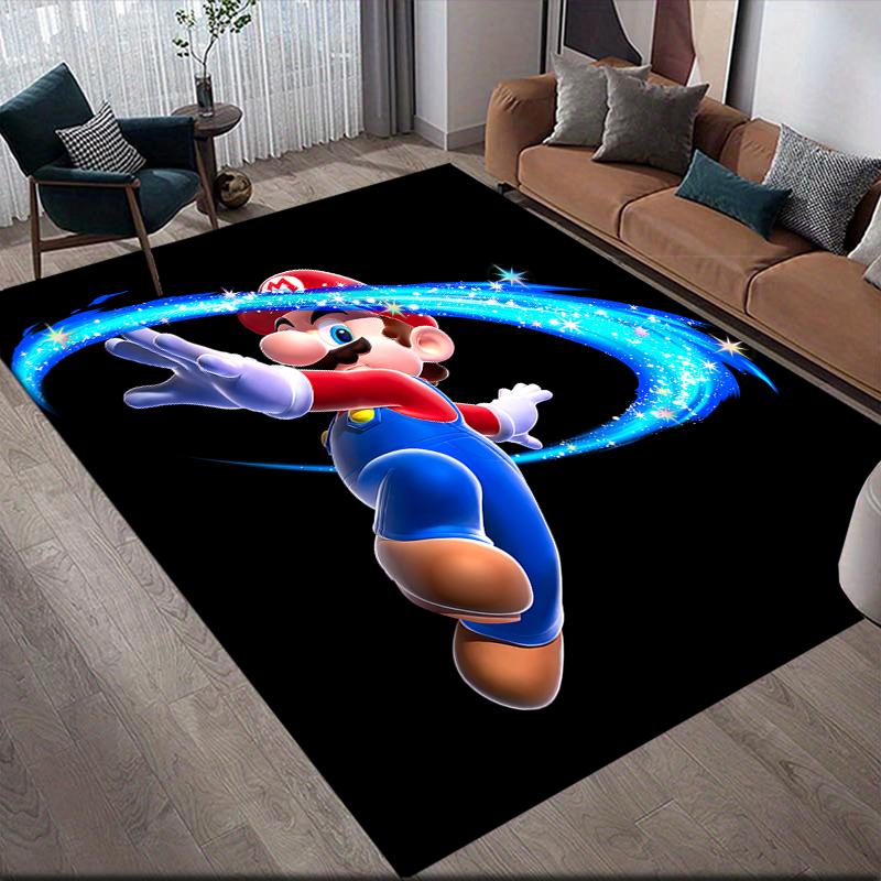 Mario Chibi Head Area Rug, Mario Fan Soft Carpet, Ideal Gift.chl 60x90cm