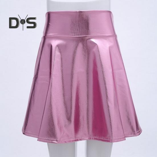 Женская клубная юбка с глянцевой поверхностью из искусственной кожи — фото 5