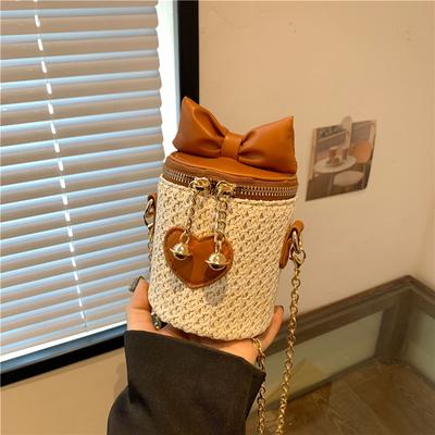 Mini Schleife Kleine Tasche für Mädchen Weiche Wald Umhängetasche Stofftasche Ein Schultergurt