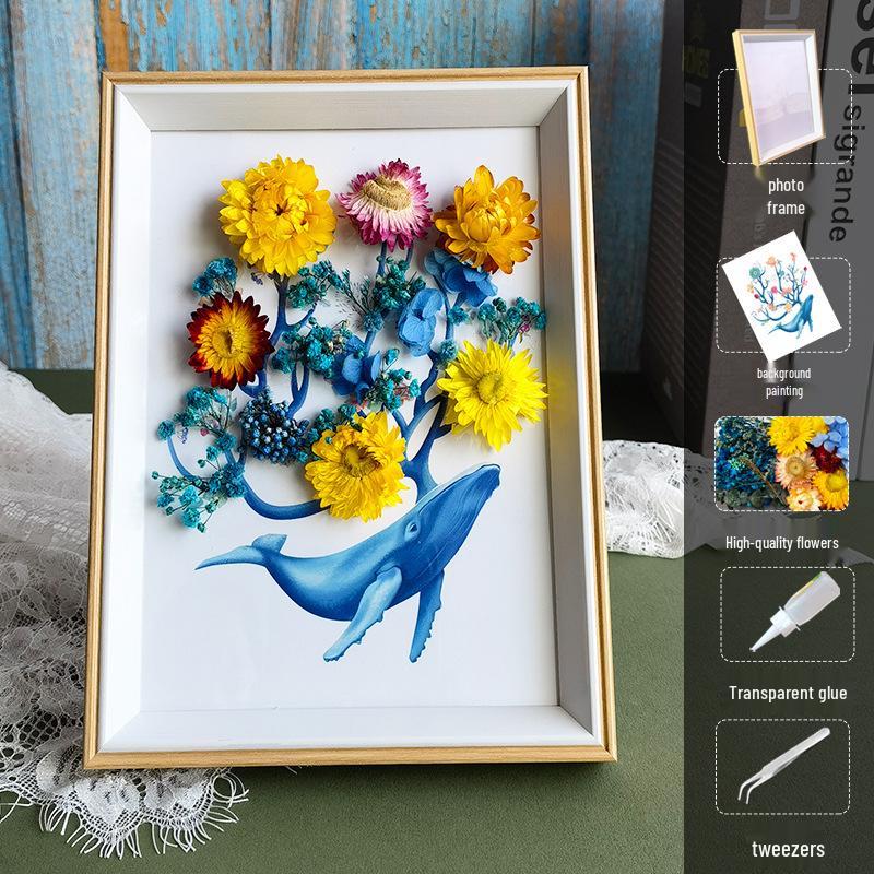 DIY Handmade 3D Preserved Flower Photo Frame Craft Kit