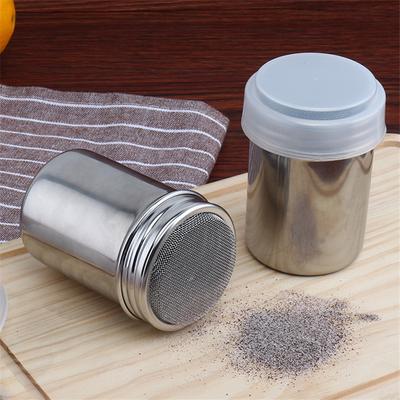1PC Kitchen Utensils Spice Dispenser Powdered Seasoning Bottle 304 Stainless Steel Pot Jar Powder Dispenser With Mesh Dense Hole