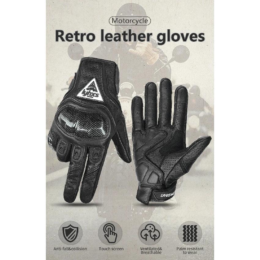 Motorcycle Racing Gloves Equipment Leather Carbon Protection Moto Cross Dirtbiker Riding Motocross Motorcyclist Cycling Glove