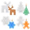3D Christmas Silicone Candle Molds Snowflake Elk Xmas Tree DIY New Year Gift Home Decoration Ornaments Soap Making Mold Tools