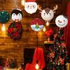 6Pcs Christmas Paper Lanterns - Handmade, Sustainable Holiday Decor with Cartoon Snowmen & Santa Claus for DIY Party Celebrations
