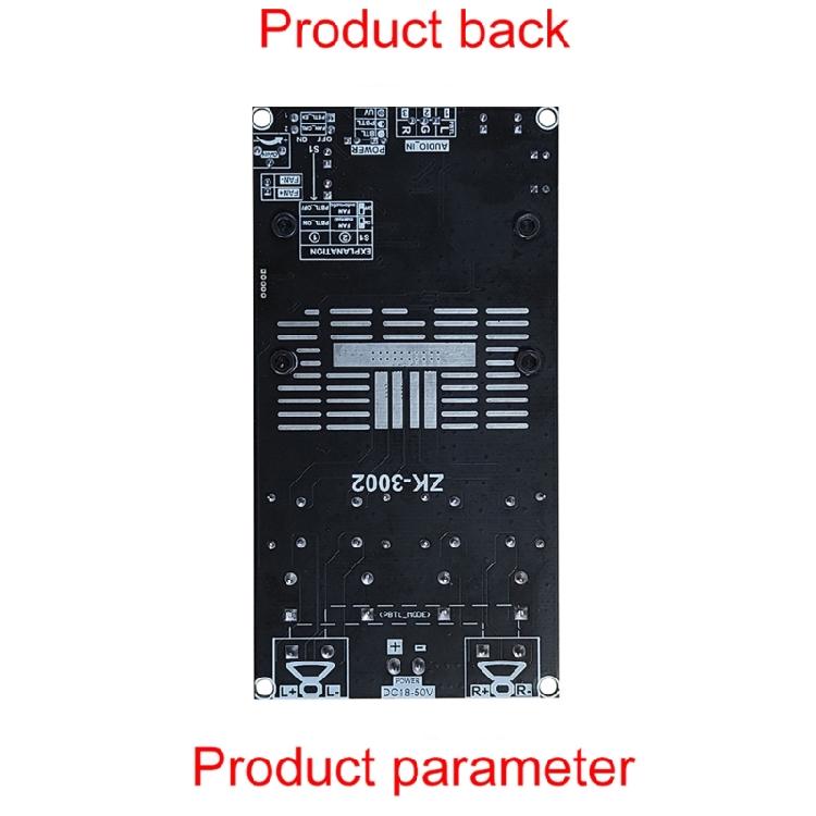 Digital Amplifier Board ZK-3002 300Wx2 Stereo Amplifier Plate TPA3255 Chip with Heat Dissipation Cooling Fan Build-in