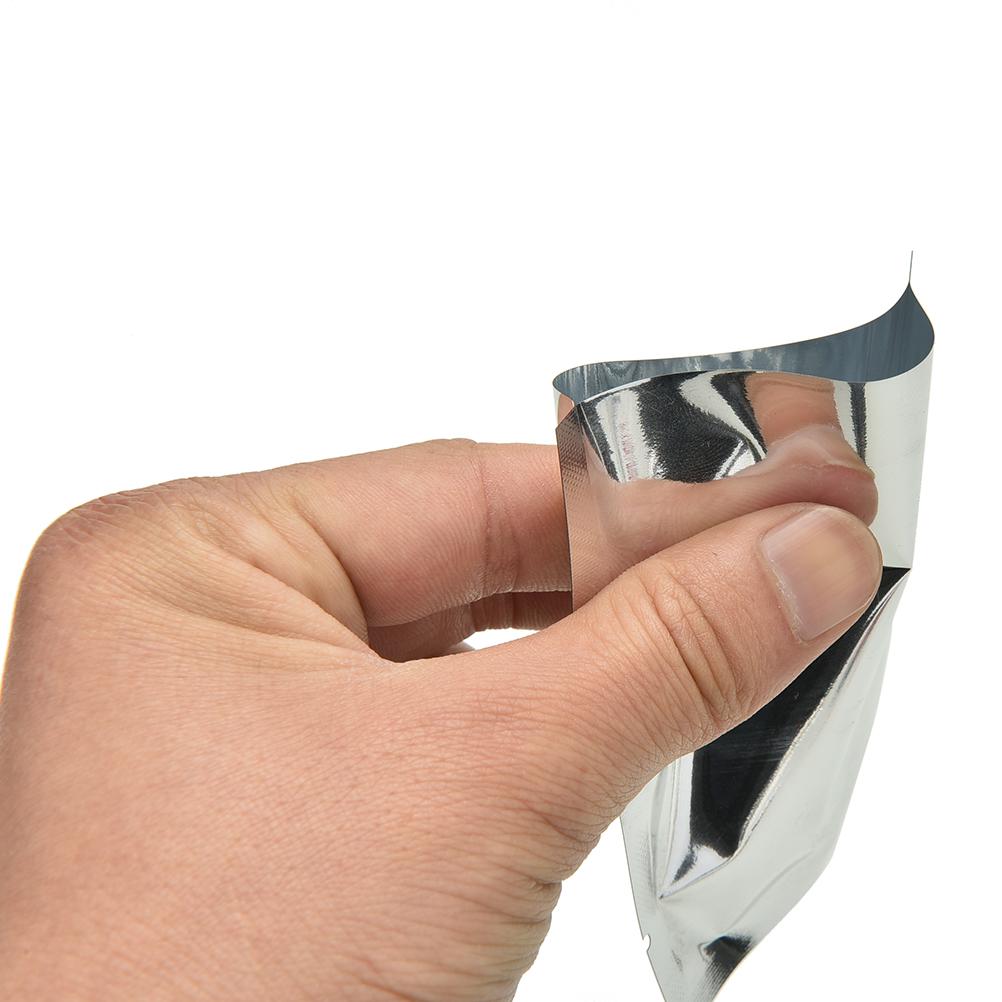 100 X Srebrna folia aluminiowa Mylar Worki próżniowe Uszczelniacz Opakowanie do przechowywania żywności