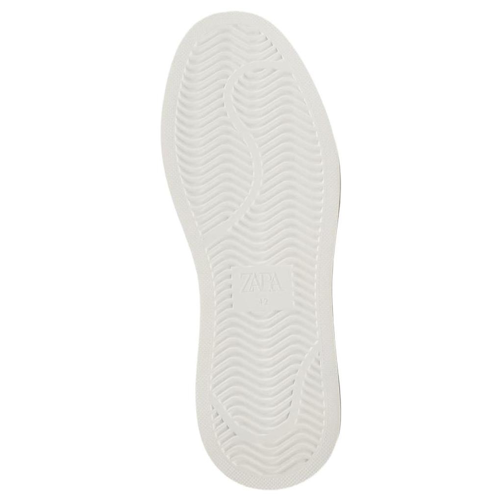 Zara Rund tå Snøring Bakdetalj Lett Lavsko Herresneakers Hvit Svart 2248620800