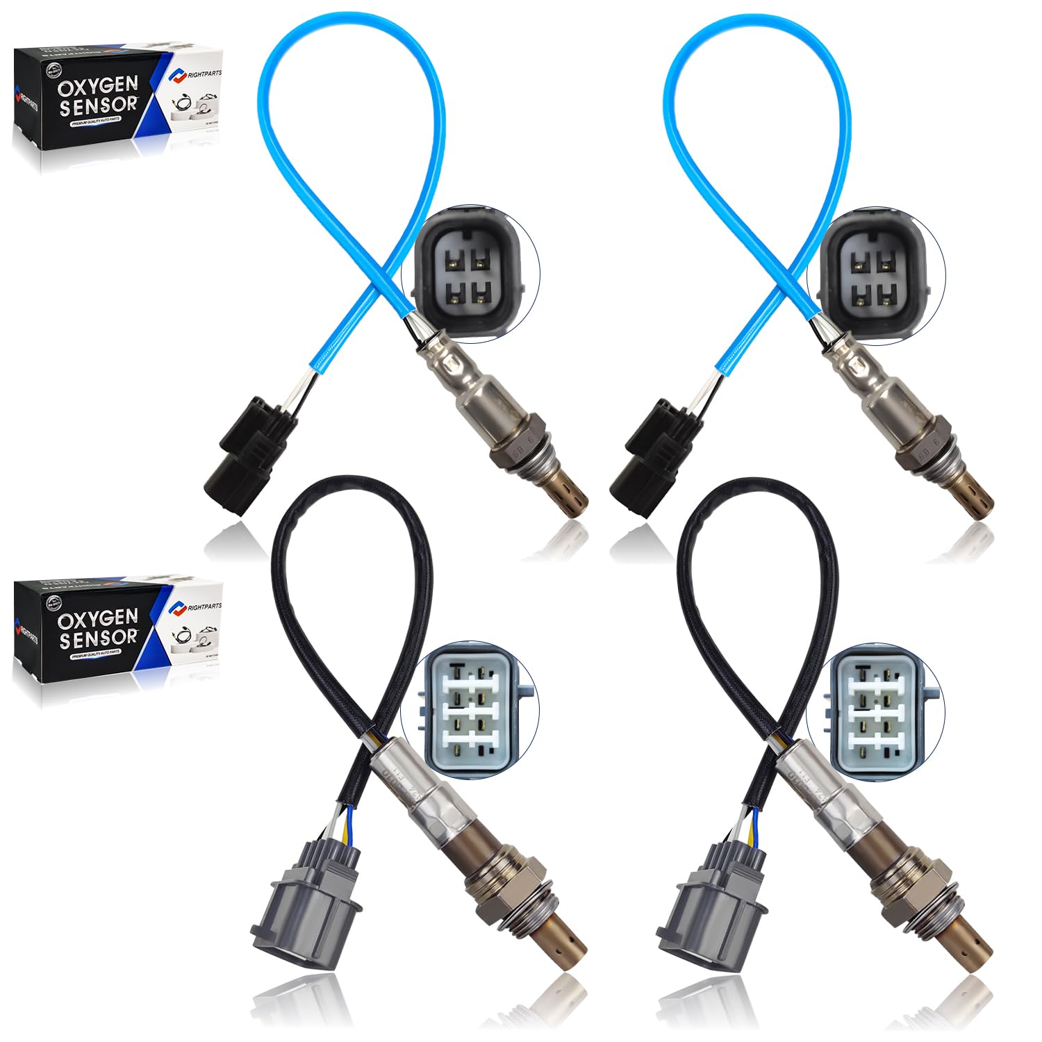 234-5010 234-4351 4Pcs Oxygen O2 Sensor Upstream Downstream Air Fuel Ratio Sensor Compatible with Acura TL 3.2L 3.5L V6 2007 2008,Replace