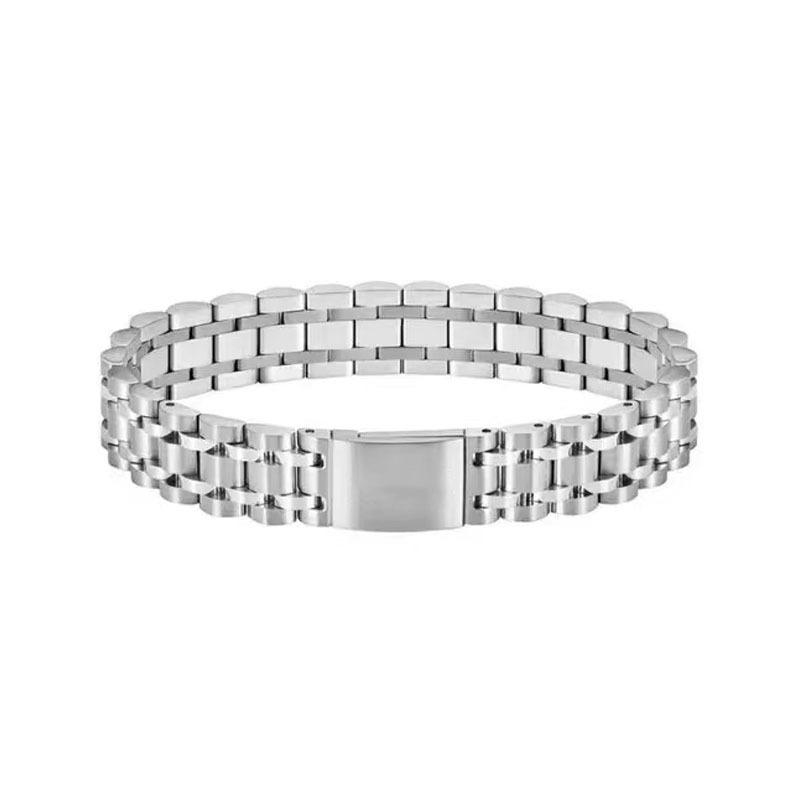 Explosive Five Bead Strap Men s Titanium Steel Bracelet Fashionable Luxury Adjustable Business Magnetic Buckle Bracelet with logo