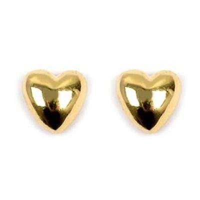 [L4308] - Gold Plated 'Love' Earrings - 6x6 Mm