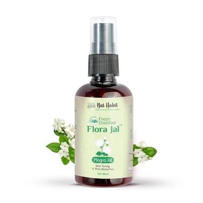 Nat Habit - 100% Pure Mogra Jal - Mogra Water - Toner, Face-Mist, Astringent & Face - Spray- Ayurvedic Steam (Pack of 1, 100 Ml)
