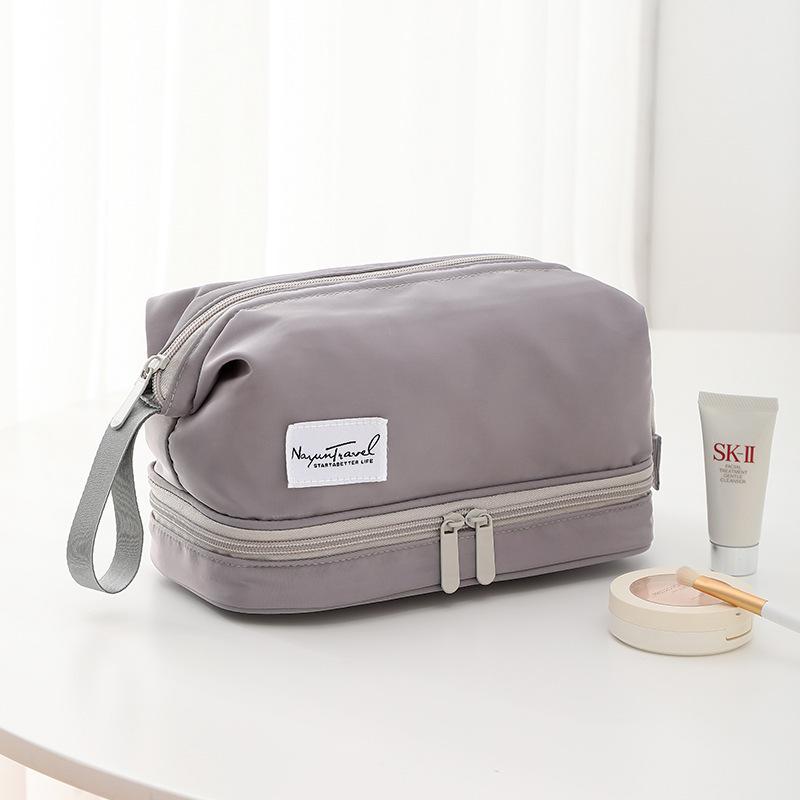 Double-deck Waterproof Cosmetic Bag Men Wash Shaving Travel Organizer Bags Necessaries Large Capacity Women Toilet Makeup Bag