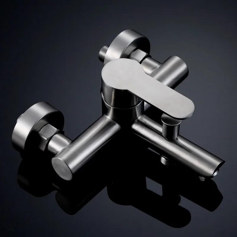Bathroom Shower Faucet Set 304 Stainless Steel Bathtub Faucet Into The Wall Bathroom Dual Mixed Water Valve Hot and Cold Faucet