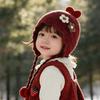 Flower Decor Kids Beanie Hat Soft Fabric Girl Baby Cap Toddler Hat Infant Outside Play