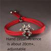 Vintage Red Rope for Men Women Pullable Adjust Dragon Bracelet Bangle This Animal Year Jewelry Accessories Handwoven Bracelet