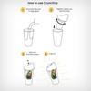 Double Layer Cereal To-Go Cup Leak-Proof Breakfast Container with Separate Compartments for Milk & Cereal Portable Cereal And Milk Cup