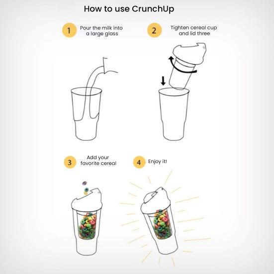 Double Layer Cereal To-Go Cup Leak-Proof Breakfast Container with Separate Compartments for Milk & Cereal Portable Cereal And Milk Cup