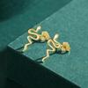 Modian 925 Sterling Silver Cute Small Line Snake Trendy Stud Earrings Gold Color Earring For Women Jewelry