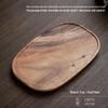 Minimalist Walnut Wood Elliptical Tea Tray