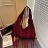 Bohemian Fringed Bag Women's New Retro Style Large Capacity Suede Shoulder Bag Tote Bag